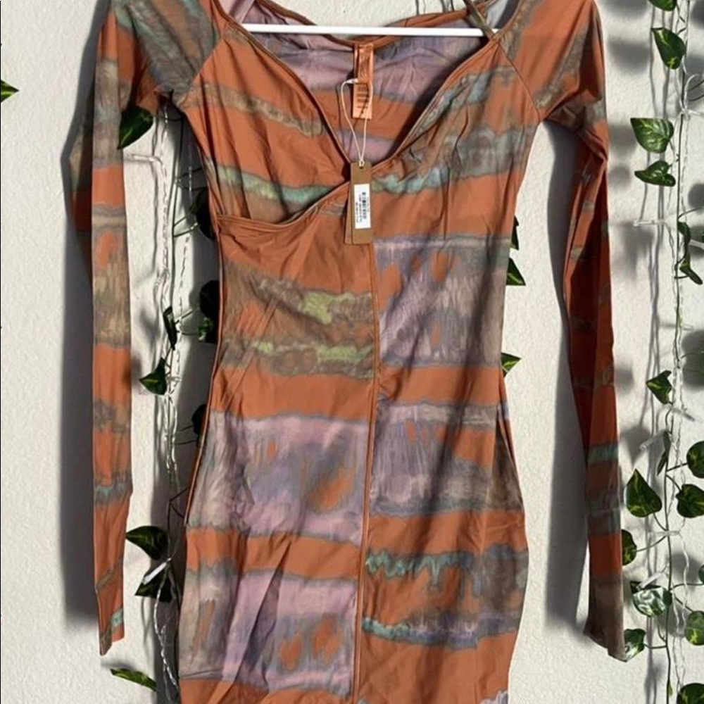 SKIMS JELLY SHEER OFF THE SHOULDER DRESS